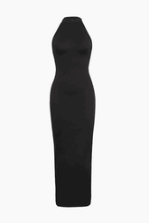 Halter Neck Backless Slit Midi Dress - HouseofHalley